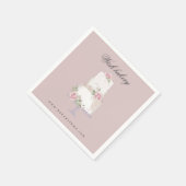 エレガントな3段の結婚式のケーキ専門店のイニシャル スタンダードカクテルナプキン (角)