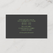 エレガントな3緑 名刺 (裏面)