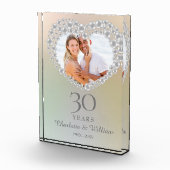 エレガントな30周年結婚記念日のパール フォトブロック (右)