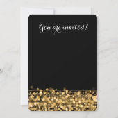 エレガントな30歳の誕生日パーティーがゴールドで輝く 招待状 (裏面)