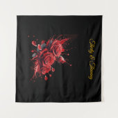 エレガントな30歳の誕生日 - ローズ イン ブルーム タペストリー (正面(横))