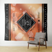 エレガントな32周年ブロンズ結婚記念日 タペストリー (インサイチュ(横))