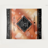 エレガントな32周年ブロンズ結婚記念日 タペストリー (正面(横))