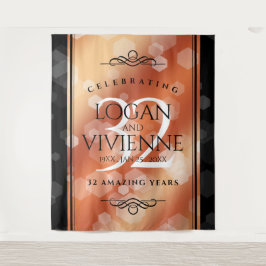 エレガントな32周年 ブロンズ 結婚記念日 タペストリー