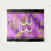 エレガントな33周年アメシスト結婚記念日 タペストリー (正面(横))