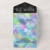 エレガントな34周年オパール結婚記念日お祝い オールインワン招待状 (外側)