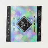 エレガントな34周年オパール結婚記念日お祝い タペストリー (正面(横))