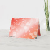 エレガントな35周年コーラル結婚記念日お祝い サンキューカード (裏面)