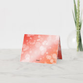 エレガントな35周年コーラル結婚記念日お祝い サンキューカード (裏面)