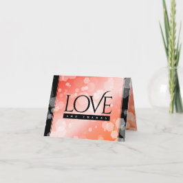 エレガントな35周年コーラル結婚記念日お祝い サンキューカード