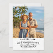 エレガントな35周年結婚記念日の写真 セーブザデート (正面)