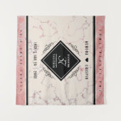 エレガントな37周年アルバスター結婚記念日 タペストリー (正面(横))