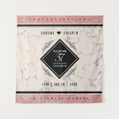 エレガントな37周年アルバスター結婚記念日 タペストリー (正面)