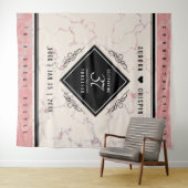 エレガントな37周年アルバストーン結婚記念日 タペストリー (インサイチュ(横))