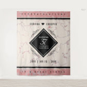 エレガントな37周年アルバストーン結婚記念日 タペストリー (正面)