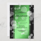 エレガントな38周年 エメラルド ウェディング アニバーサリー 招待状 (裏面)