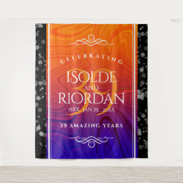 エレガントな39周年アゲート結婚記念日お祝い タペストリー