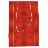 エレガントな3Dハート ミディアムペーパーバッグ (正面)