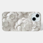エレガントな3Dホワイトフラワーモチーフのスマホケース Case-Mate iPhoneケース (裏面 (横))