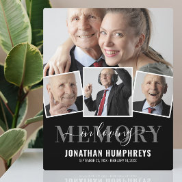 エレガントな4枚の写真追悼記念品 フォトプラーク