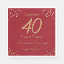 エレガントな40周年ルビー婚パーティー