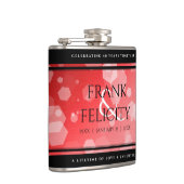 エレガントな40周年 80周年 ルビー結婚記念日 フラスク (右)