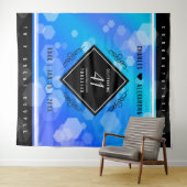 エレガントな41周年ブルートパーズ結婚記念日 タペストリー (インサイチュ(横))