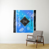 エレガントな41周年ブルートパーズ結婚記念日 タペストリー (インサイチュ(横))