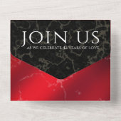 エレガントな42周年ジャスパー結婚記念日 オールインワン招待状 (裏面)