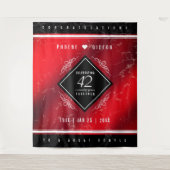 エレガントな42周年ジャスパー結婚記念日 タペストリー (正面)