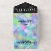 エレガントな43周年オパール結婚記念日お祝い オールインワン招待状 (外側)