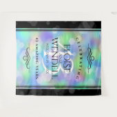 エレガントな43周年オパール結婚記念日お祝い タペストリー (正面(横))