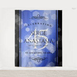 エレガントな45周年サファイア結婚記念日 タペストリー