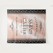 エレガントな46周年パールウェディングアニバーサリーセレブレーション タペストリー (正面(横))