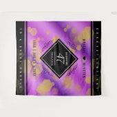 エレガントな47周年アメシスト結婚記念日 タペストリー (正面(横))