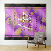 エレガントな47周年アメシスト結婚記念日 タペストリー (インサイチュ(横))