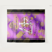 エレガントな47周年アメシスト結婚記念日 タペストリー (正面(横))