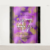 エレガントな47周年アメシスト結婚記念日 タペストリー (正面)