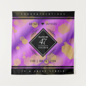 エレガントな47周年アメシスト結婚記念日 タペストリー (正面)