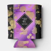 エレガントな47周年アメシスト結婚記念日 缶クーラー (裏面)