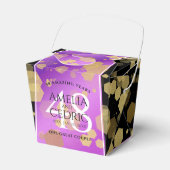 エレガントな48周年アメシスト結婚記念日 フェイバーボックス (正面サイド)