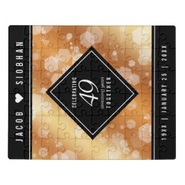 エレガントな49周年銅婚式記念 ジグソーパズル