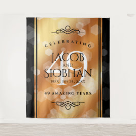 エレガントな49周年銅婚式 タペストリー