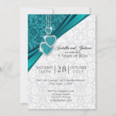 エレガントな5周年ウェディングデザイン 招待状 (正面)