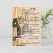 エレガントな50周年パーティー招待状 招待状 (スタンド正面)