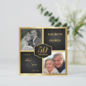 エレガントな50周年パーティー誓約更新 招待状 (スタンド正面)