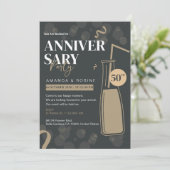 エレガントな50周年招待状 招待状 (スタンド正面)