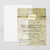 エレガントな50周年招待状 招待状 (正面/裏面)