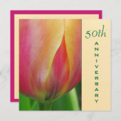 エレガントな50周年招待状 招待状 (正面/裏面)