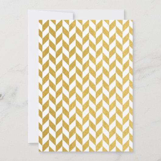 エレガントな50周年結婚記念日のゴールド招待状 招待状 (裏面)